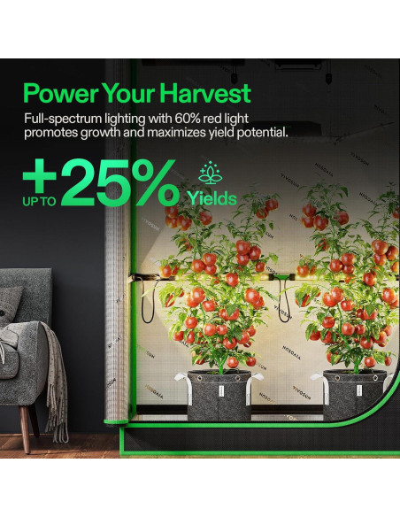 VIVOSUN Luz LED de Cultivo 50W 4 Barras Espectro Completo