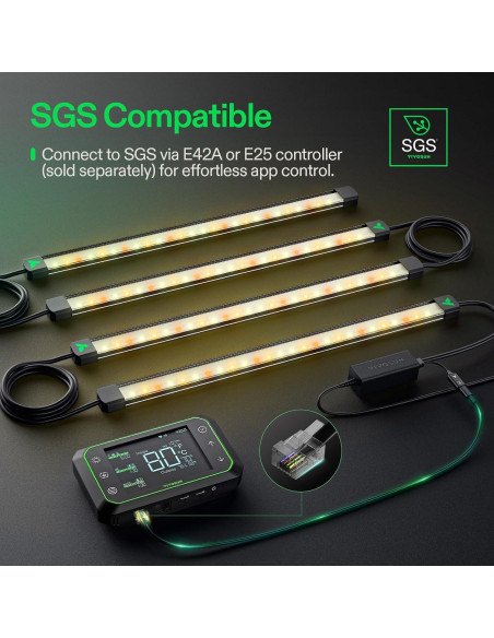 VIVOSUN Luz LED de Cultivo 50W 4 Barras Espectro Completo
