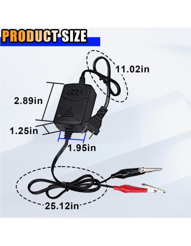 Cargador de Batería Plomo Ácido 12V 1300mA KITUREK Automático