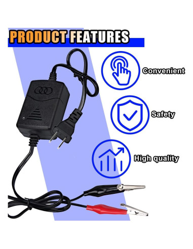 Cargador de Batería Plomo Ácido 12V 1300mA KITUREK Automático