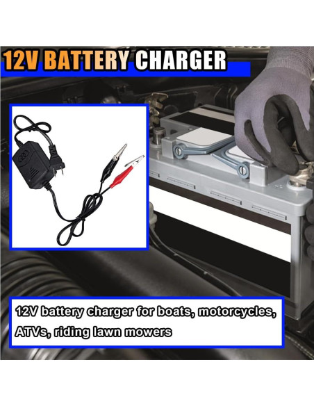 Cargador de Batería Plomo Ácido 12V 1300mA KITUREK Automático