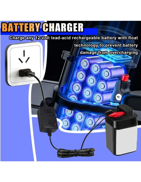 Cargador de Batería Plomo Ácido 12V 1300mA KITUREK Automático