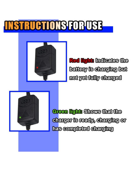 Cargador de Batería Plomo Ácido 12V 1300mA KITUREK Automático