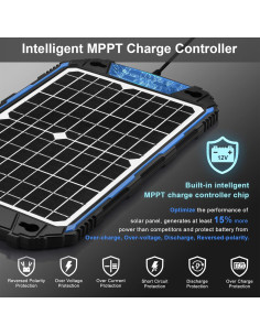 Cargador Solar 12W 12V Suner Power MPPT Impermeable 2