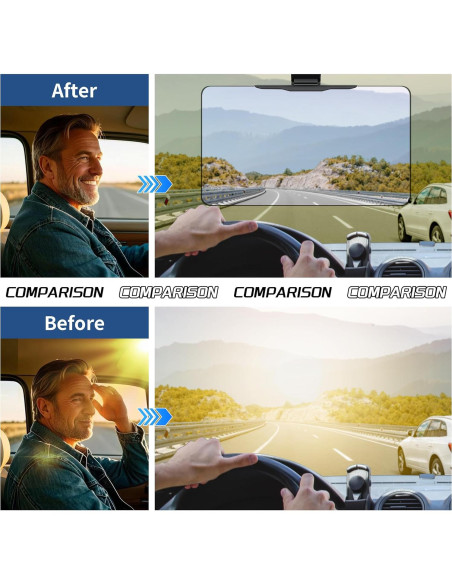 Extensor de Visera Solar GlideSpark UV400 para Coche