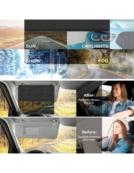 Extensor de Visera Solar ZDDGNN Polarizado UV400 Negro