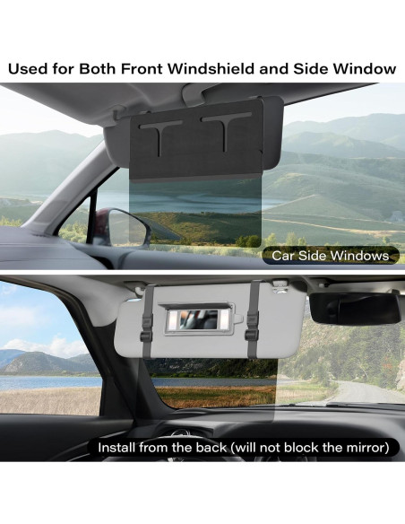 Extensor de Visera Solar ZDDGNN Polarizado UV400 Negro