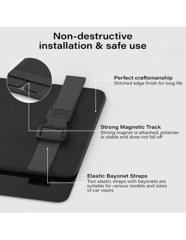 Extensor de Visera Solar ZDDGNN Polarizado UV400 Negro