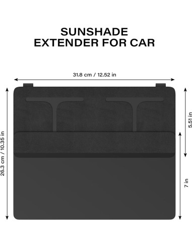 Extensor de Visera Solar ZDDGNN Polarizado UV400 Negro
