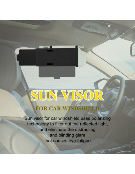 Visera Solar Antirreflejo CHRYMUM Ajustable para Automóvil Negro