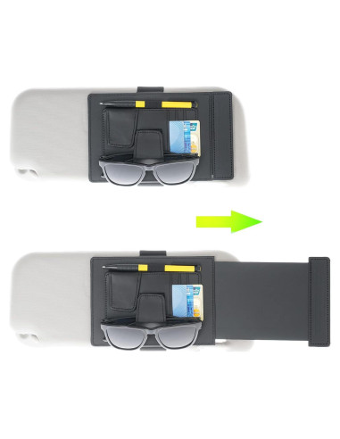 Organizador de Visera Solar TFY - Soporte para Gafas y Accesorios