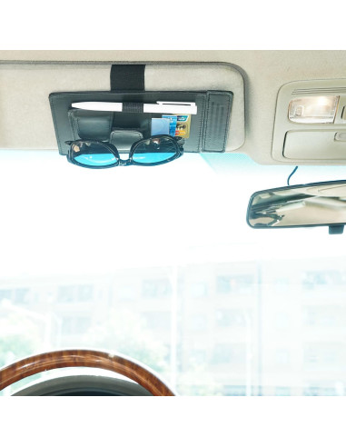 Organizador de Visera Solar TFY - Soporte para Gafas y Accesorios