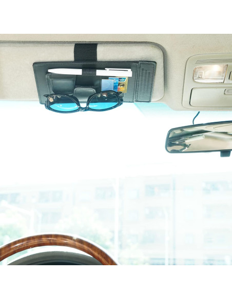 Organizador de Visera Solar TFY - Soporte para Gafas y Accesorios