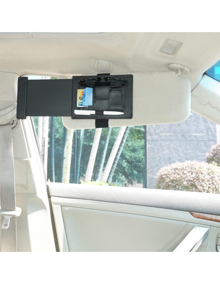 Organizador de Visera Solar TFY - Soporte para Gafas y Accesorios