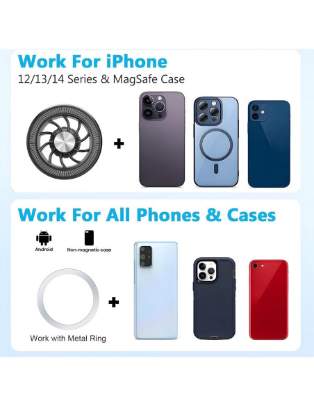 Soporte Magnético para Teléfono Mandark, Montaje en Ventilación