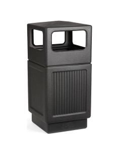 Basurero Safco Canmeleon 38 Galones Cuadrado Negro