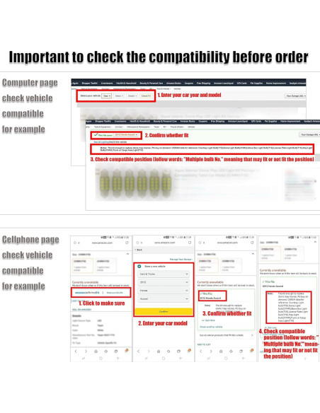 Kit de Bombillas LED Yoper 32 Piezas Luz Interior Automóvil