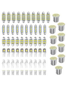Kit de 70 Bombillas LED Interiores NOTISH 12V T10 31mm 36mm 41mm