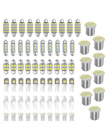 Kit de 70 Bombillas LED Interiores NOTISH 12V T10 31mm 36mm 41mm