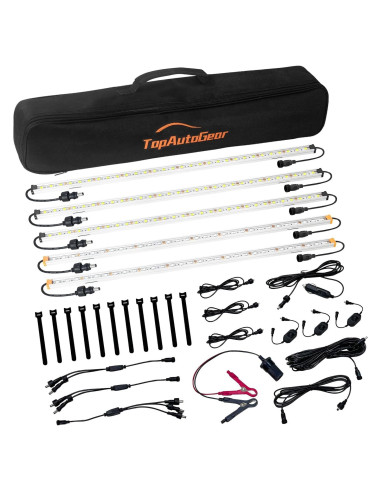 Kit de Barra de Luz LED 12V TopAutoGear 5 Pcs Dimmable IP67