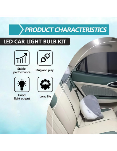 Kit de 70 Bombillas LED Interiores NOTISH 12V T10 31mm 36mm 41mm