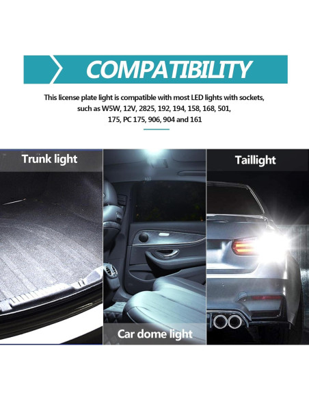 Kit de 70 Bombillas LED Interiores NOTISH 12V T10 31mm 36mm 41mm