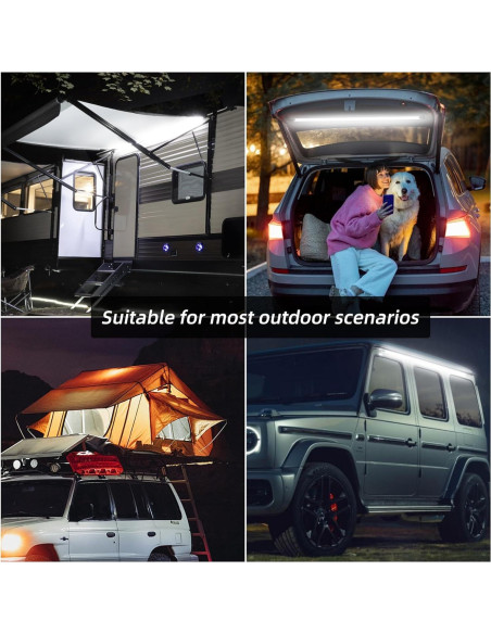 Kit de Barra de Luz LED 12V TopAutoGear 5 Pcs Dimmable IP67