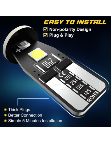 Kit 42 Bombillas LED Interiores Spurtar - T5 T10 28mm 31mm 36mm 41mm