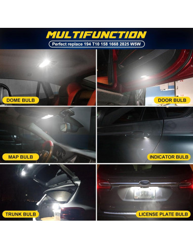 Kit 42 Bombillas LED Interiores Spurtar - T5 T10 28mm 31mm 36mm 41mm