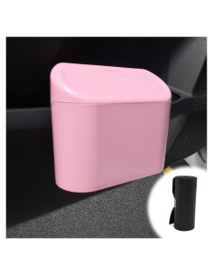 Basurero de coche BSAMZO a prueba de fugas rosa 198g