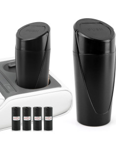 Bote de Basura para Auto EMVANV Negro 2 Pcs Impermeable 2