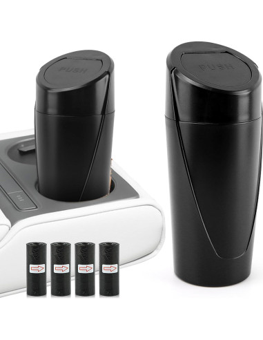 Bote de Basura para Auto EMVANV Negro 2 Pcs Impermeable