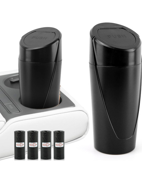 Bote de Basura para Auto EMVANV Negro 2 Pcs Impermeable