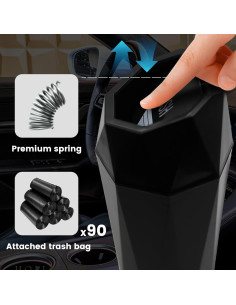 Basurero de Auto YIOVVOM Compacto Impermeable con 90 Bolsas 2
