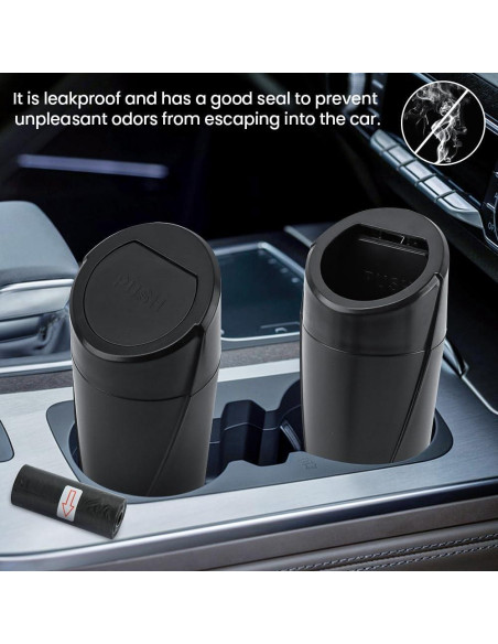 Bote de Basura para Auto EMVANV Negro 2 Pcs Impermeable