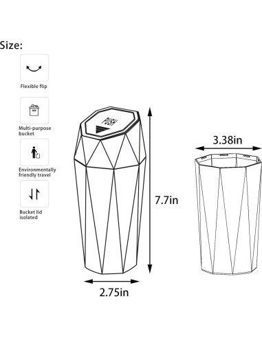 Basurero de Auto YIOVVOM Compacto Impermeable con 90 Bolsas