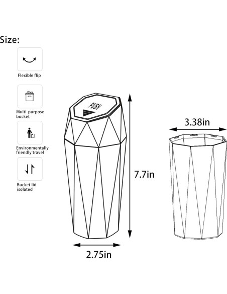 Basurero de Auto YIOVVOM Compacto Impermeable con 90 Bolsas