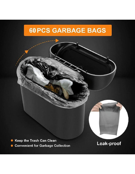 Basurero Mini a Prueba de Fugas RAMMASUN con 150 Bolsas