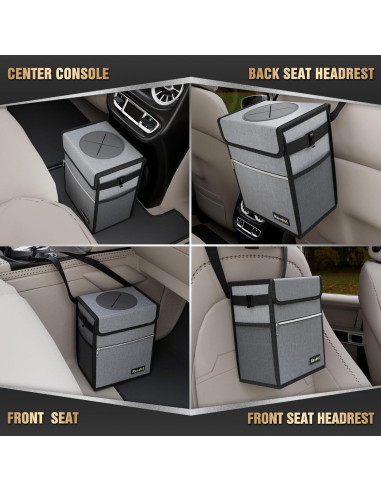 Basurero de Auto K KNODEL Impermeable 7.57L Gris