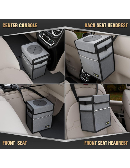 Basurero de Auto K KNODEL Impermeable 7.57L Gris