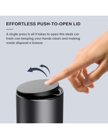 Basurero de Coche IRROMI Mini a Prueba de Fugas Plata 6.99x15.49cm