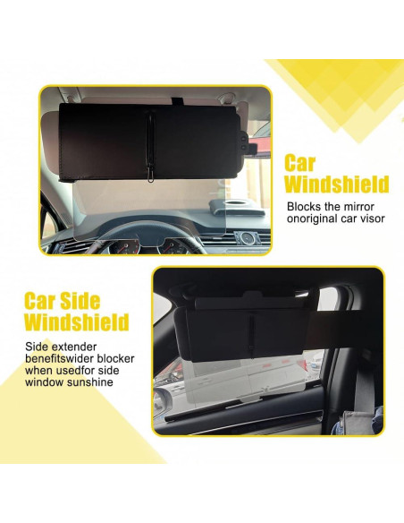 Extensor de Visera Solar HEVLE Polarizado para Automóvil Izquierda