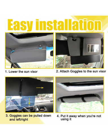 Extensor de Visera Solar HEVLE Polarizado para Automóvil Izquierda