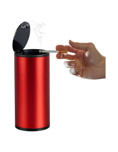 Basurero de Coche Hovom Mini con Tapa a Prueba de Fugas Rojo