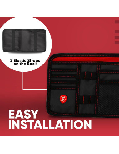Organizador de Visera de Coche Firestone 1-Pack 8 Compartimentos