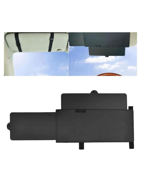 Extensor Retráctil de Visera Solar Eratus 31x15cm Negro