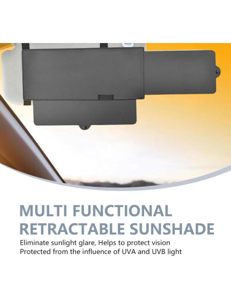 Extensor Retráctil de Visera Solar Eratus 31x15cm Negro
