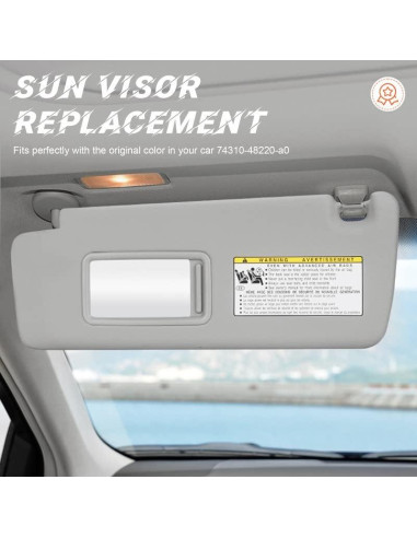 Visera Solar Lado Izquierdo ILONPA para Toyota Highlander 2004-2007