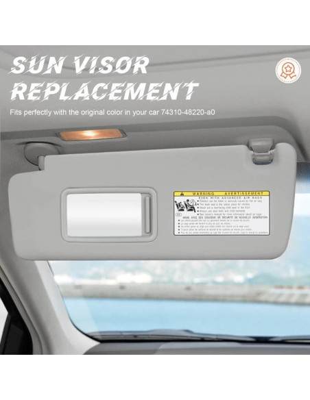 Visera Solar Lado Izquierdo ILONPA para Toyota Highlander 2004-2007