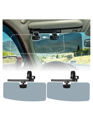 Extensor de Visera Solar JOYTUTUS 2 Paquete Ajustable para Coche
